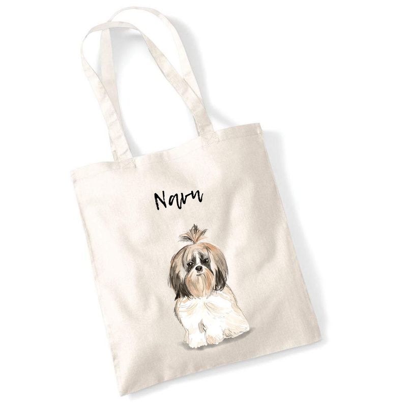 Totebag Shih tzu sittende