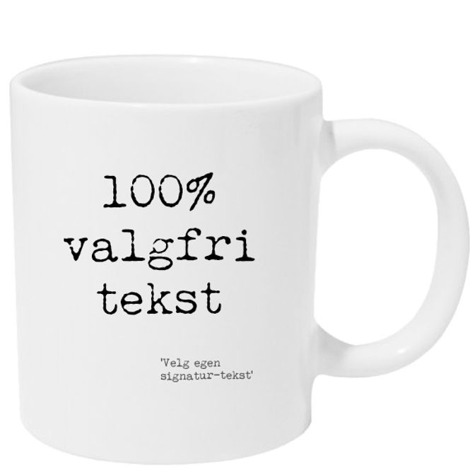 Hovedbilde Kopp Typewriter Valgfri Tekst